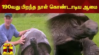 190வது பிறந்த நாள் கொண்டாடிய ஆமை | Tortoise | South Atlantic  | ThanthiTV