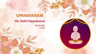 Upanayanam of ROHIT VIJAYAKUMAR