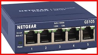 NETGEAR 5-Port Gigabit Ethernet Unmanaged Switch (GS105NA) - Desktop or Wall Mount, and Limited Life