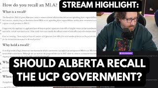 Should Alberta Recall The UCP Government?