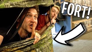 SECRET TENT FORT IN CABELAS!