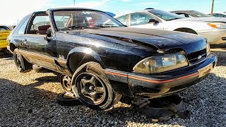 Getting rare to see a Foxbody in the yard. 1987 Ford Mustang 5.0 LX Junkyard Find