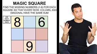 Magic Square 3 x 3 - Find the missing values (1-9)