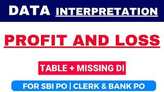 Data Interpretation on Profit and loss for SBI PO | CLERK | IBPS PO