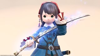 まるで水の呼吸が使えそうな青龍のサムライ武器『青龍鱗紋刀【輝】』~Final Fantasy XIV~