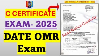 ncc C certificate Exam date - 2025 | ncc b Certificate Exam date 2025 | ncc b \u0026 C exam kab hoga 2025