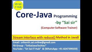 Java Stream Interface with reduce() Method || Java 8 Stream API || java.util.stream package || #419