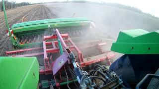 Sowing oats with Deutz-Fahr Agrostar 6.81 \u0026 Unia Ares TL \u0026 Amazone D9-40 Super | 2020