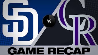 Desmond, Blackmon lead Rox over Padres | Padres-Rockies Game Highlights 6/15/19