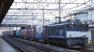 2018年 3月25日 EF64 1049号機 岡山更新色 3074レ ほか 大船駅にて