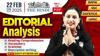 Hindu Editorial Analysis | 22 Feb 2025 | The Hindu Editorial, Vocab, Reading, Grammar | Rupam Ma'am