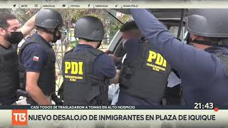 Iquique: continúa desalojo de migrantes y cierre de plazas