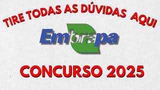 Tire TODAS as suas dúvidas sobre o CONCURSO DA EMBRAPA!