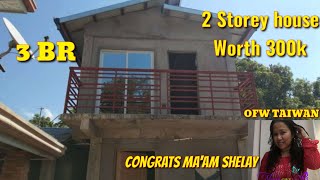 WORTH 300K 2 STOREY HOUSE, 10x20ft, DREAM HOUSE OF MA'AM SHELAY SAURE OFW IN TAIWAN, 3 BR, 1 T\u0026B