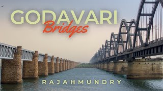 VIEW OF THE HAVELOCK AND GODAVARI-KOVVUR ROAD CUM RAIL BRIDGE | RAJAHMUNDRY | ANDHRA PRADESH