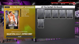 NBA 2K20 - FASTEST METHOD TO EASILY BEAT ALL TIME SPOTLIGHT SIMS FOR GOAT GALAXY OPAL STEPH CURRY!!