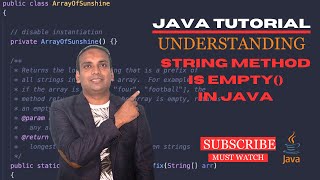 Java String [isEmpty() method] | Java Tutorial