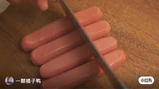 超长拉丝的韩国芝士热狗棒| 芝士热狗面包卷 食谱