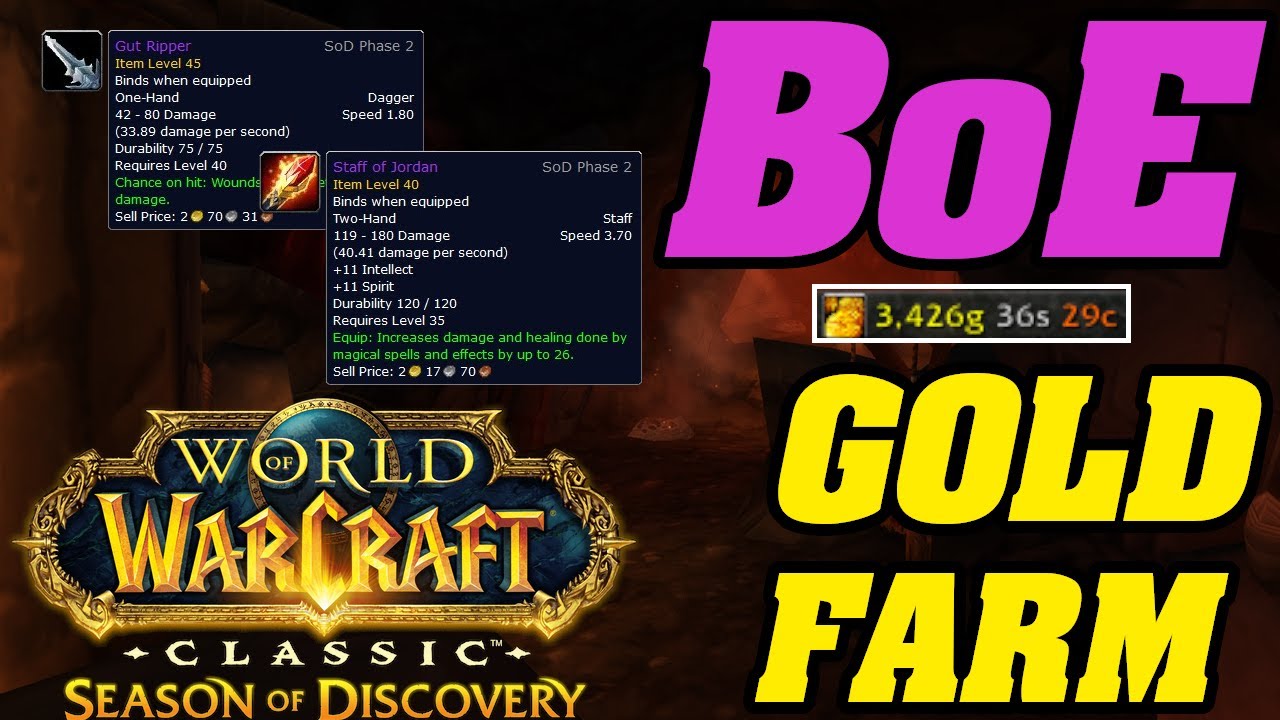 Try This INSANE SoD Goldfarm NOW! Season Of Discovery Phase 2 WoW ...