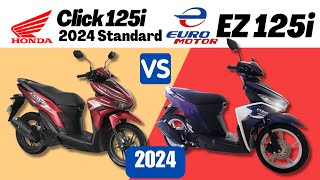 Honda Click 125i 2024 Standard vs EuroMotor EZ 125i | Side by Side Comparison | Specs \u0026 Price | 2024