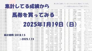 【競馬予想】2025年1月19日（日）の予想【エクセル集計】