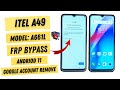 Itel A49 frp bypass without PC || Itel A49 (A661L) google account bypass Android 11