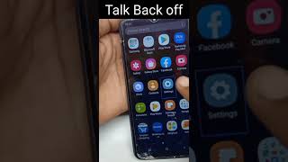 Samsung A10 Me Talk Back Off Kaise Kare | Remove Double Tab Screen Samsung A10 #talkbackoff #shorts