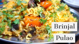 Brinjal Pulao Recipe /Brinjal Rice Recipe