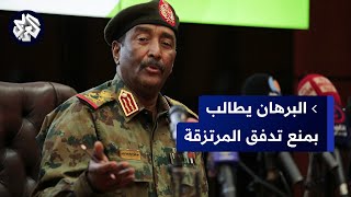 البرهان يطالب هذه الدول بالتوقف عن إرسال المرتزقة إلى السودان.. ويدعو إلى حماية الحدود