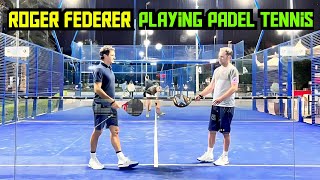 Roger Federer playing Padel Tennis in Dubai (2023)