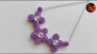 How to Make Quilling Paper Pendant / Paper Jewellery Making / Quilling Pendant / DIY 8