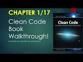 Chapter 1 - Clean Code: Clean Code Book Walkthrough