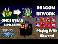 Blox Fruits LIVE! Dragon Fruit Rework! STOCK/GIVEAWAYS FRUITS