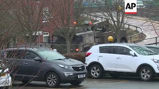 Troops at hospital in Salisbury where poison victims treated