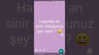 həyatda ən sinir olduğunuz şey nədir ?