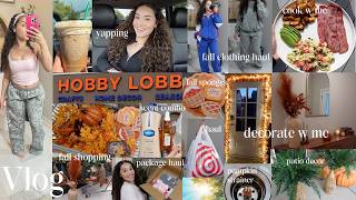 vlog- fall shopping ($350) +decorating +fall clothing haul +cooking +package haul +yapping +etc.