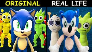 Shin Sonic vs SPRUNKI!!! The Sonic Tapes Animation | Original vs Plush Toys