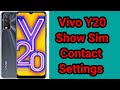 Vivo Y20 Show Sim Contacts Number Settings, How To Show Sim Contacts in Vivo Y20