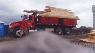 International Flatbed Lumber Delivery