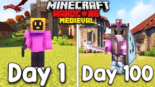 I Survived 100 Days Of Minecraft Hardcore In Medieval Times!