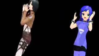 MMD Glide with Mikasa and Yumi