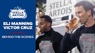 Eli Manning & Victor Cruz Behind the Scenes in Stella Artois Commercial | New York Giants