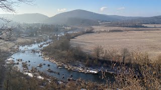 Panorama z platformy widokowej w Myczkowcach