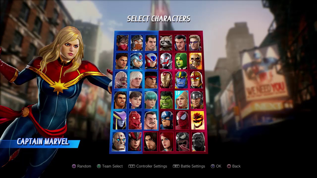 Marvel Vs Capcom Infinite All Characters Select Screen - YouTube