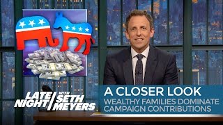 A Closer Look: Wealthy Families Dominate Campaign Contributions - Late Night with Seth Meyers