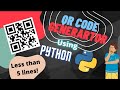 QR code using python | amazing python project ideas