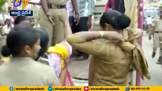 Nirudyoga Hindi Pandits Strike | Destroyed by Police at Avanigadda | in Krishna Dist