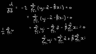 Deriving the OLS Estimators in Simple Linear Regression Model - Part 1