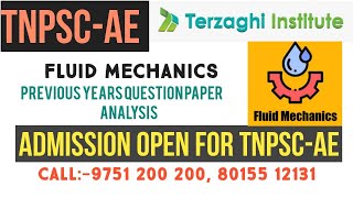 TNPSC-AE- FLUID MECHANICS Previous years question paper analysis..