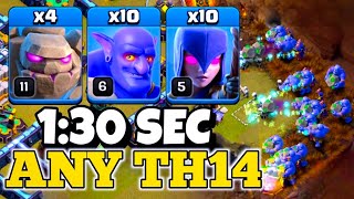 Th14 Golem Bowler Witch Attack With 10 Zap Spell | Best Town Hall 14 Attack Strategy Clash of Clans